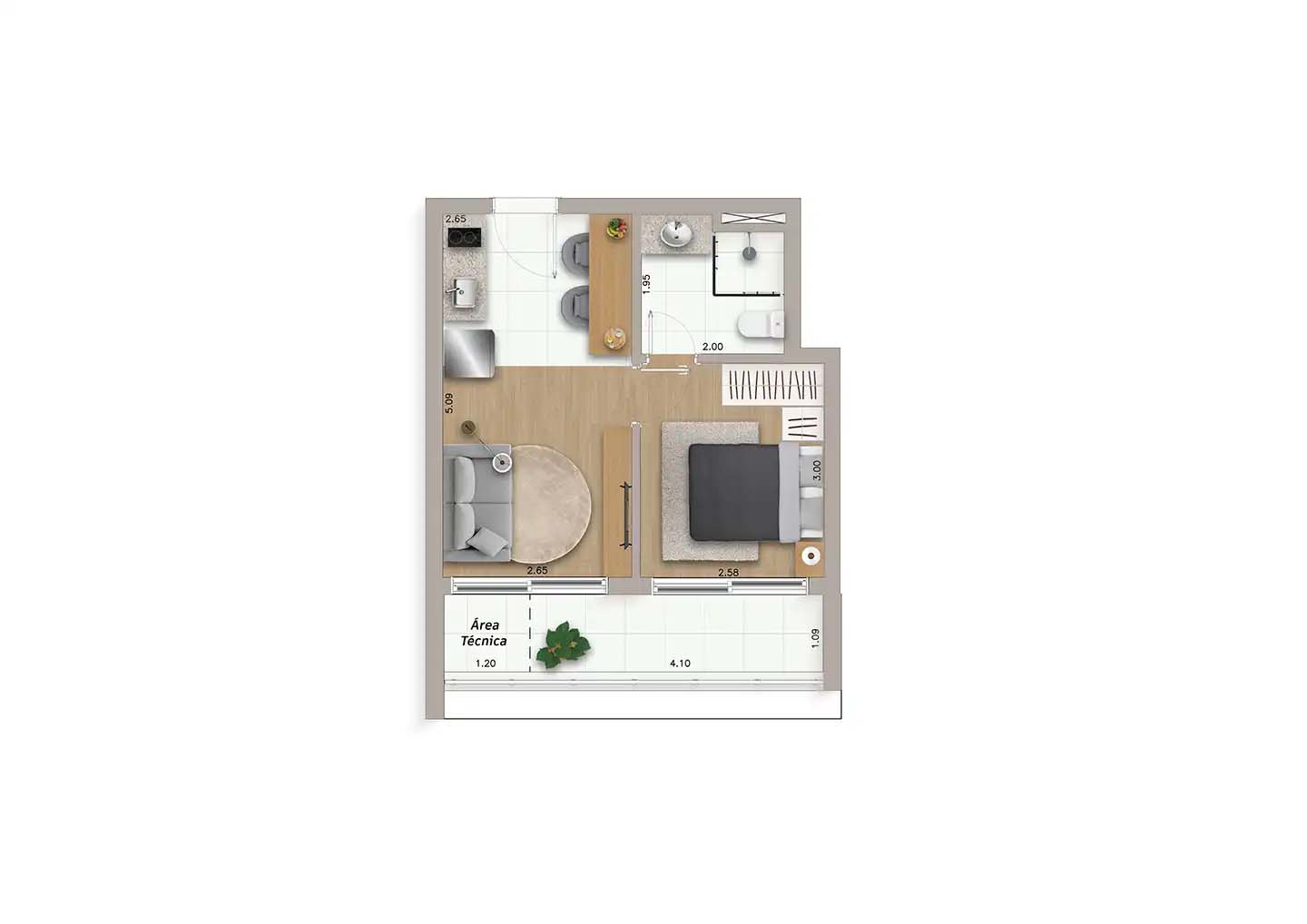 Planta 5º ao 17º andar - Final 1